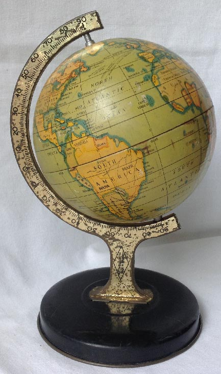 vintage English made Reliable tin plate toy globe